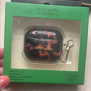 Kate Spade Black and Brown AirPods Case